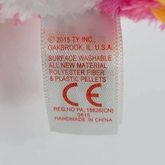 2/$15 Claire's Exclusive Ty Beanie Boos Austin Plush Pink 6.5" Glitter Eyes Dog - Picture 9 of 10